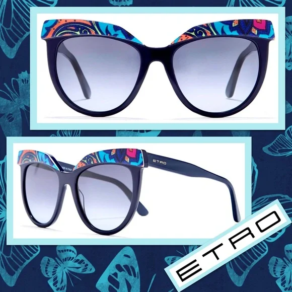 Etro | Accessories | Etro Turquoise Paisley Cateye  display picture 2